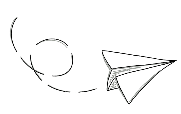 Paper Airplane Hand-Drawn Files logo