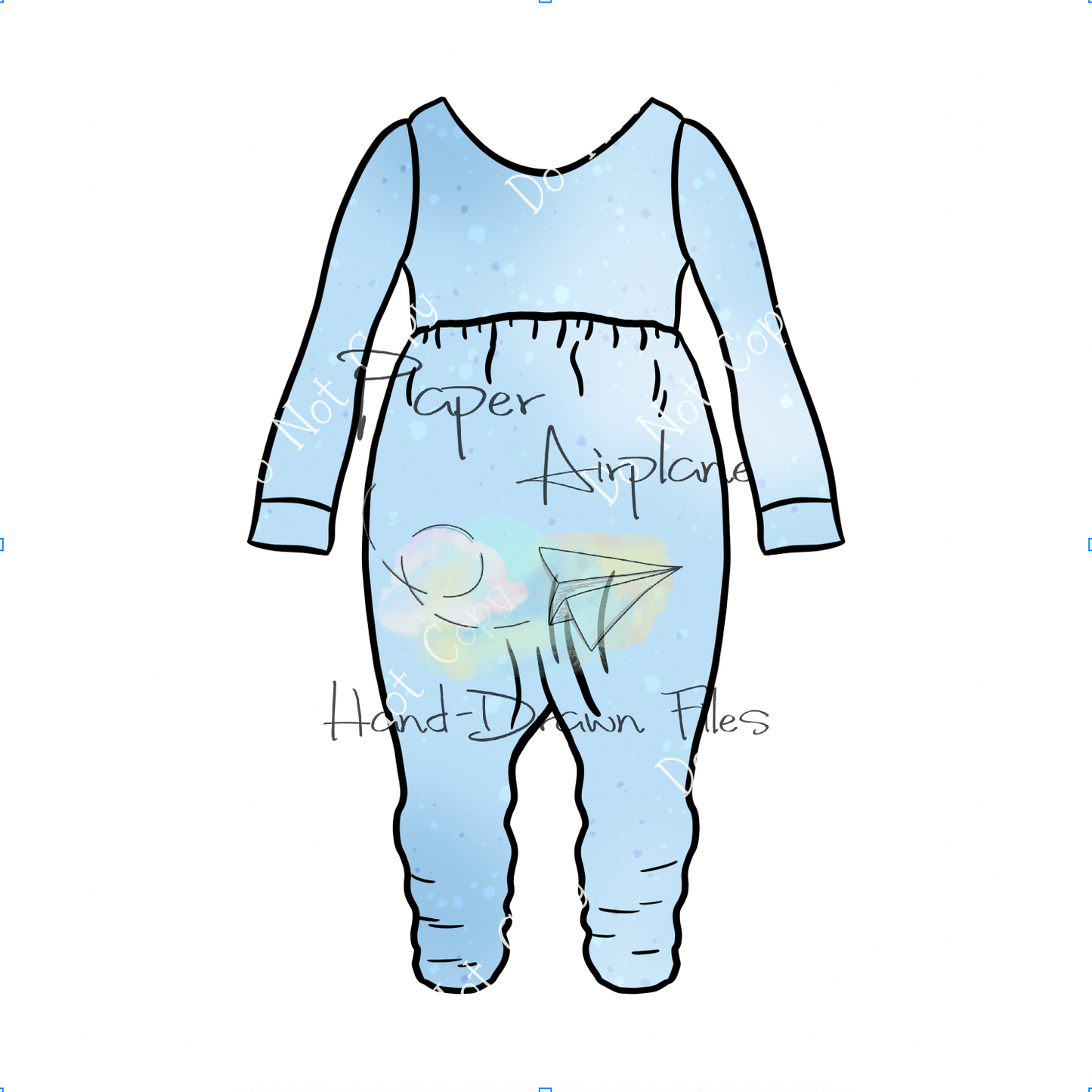 Romper Mockup (Lotus' Knit Romper Harem Pants Style Long-sleeve by CKC Patterns)