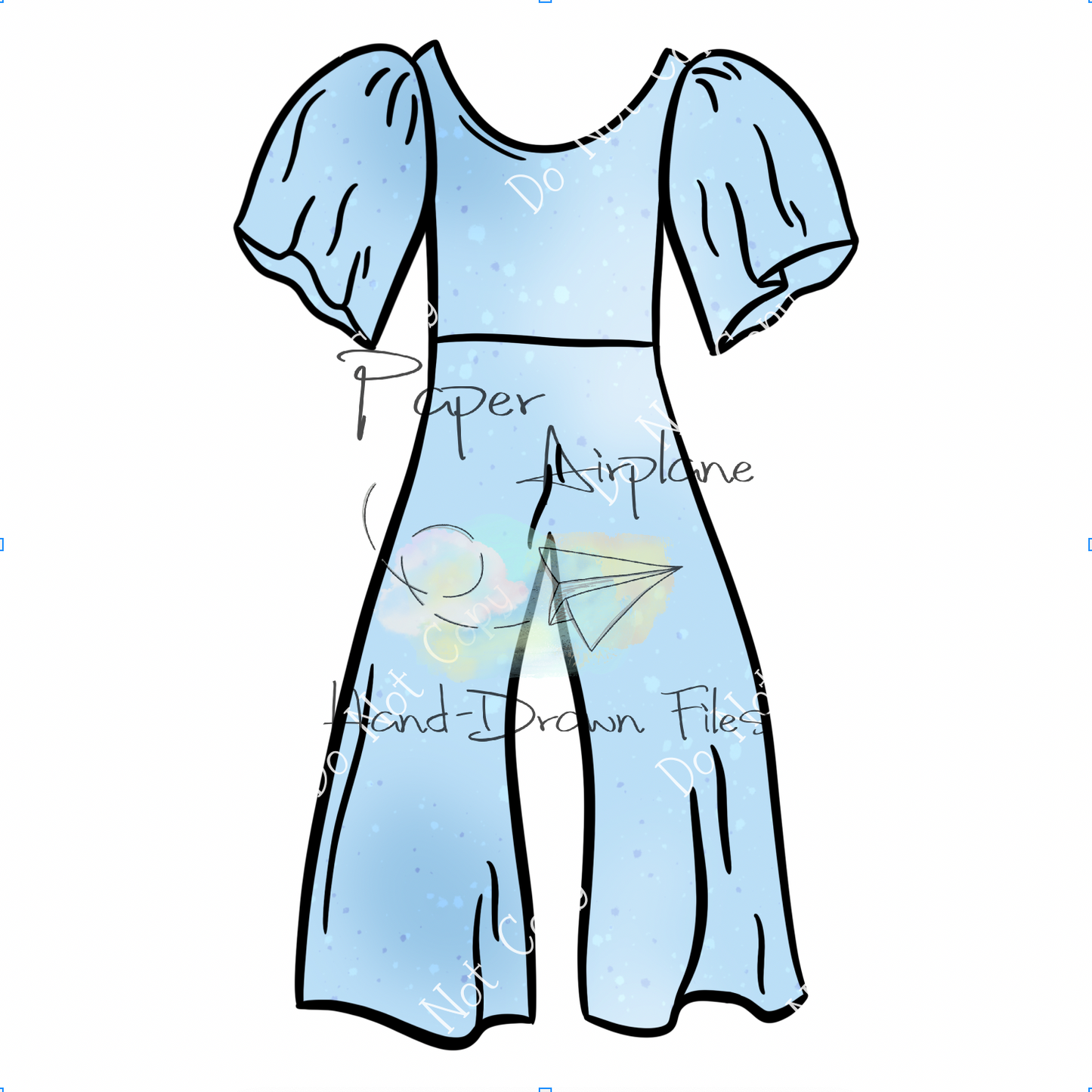 Romper Mockup (Petal Romper Puffed-Sleeved Romper Style by Samantha Marie Designs)