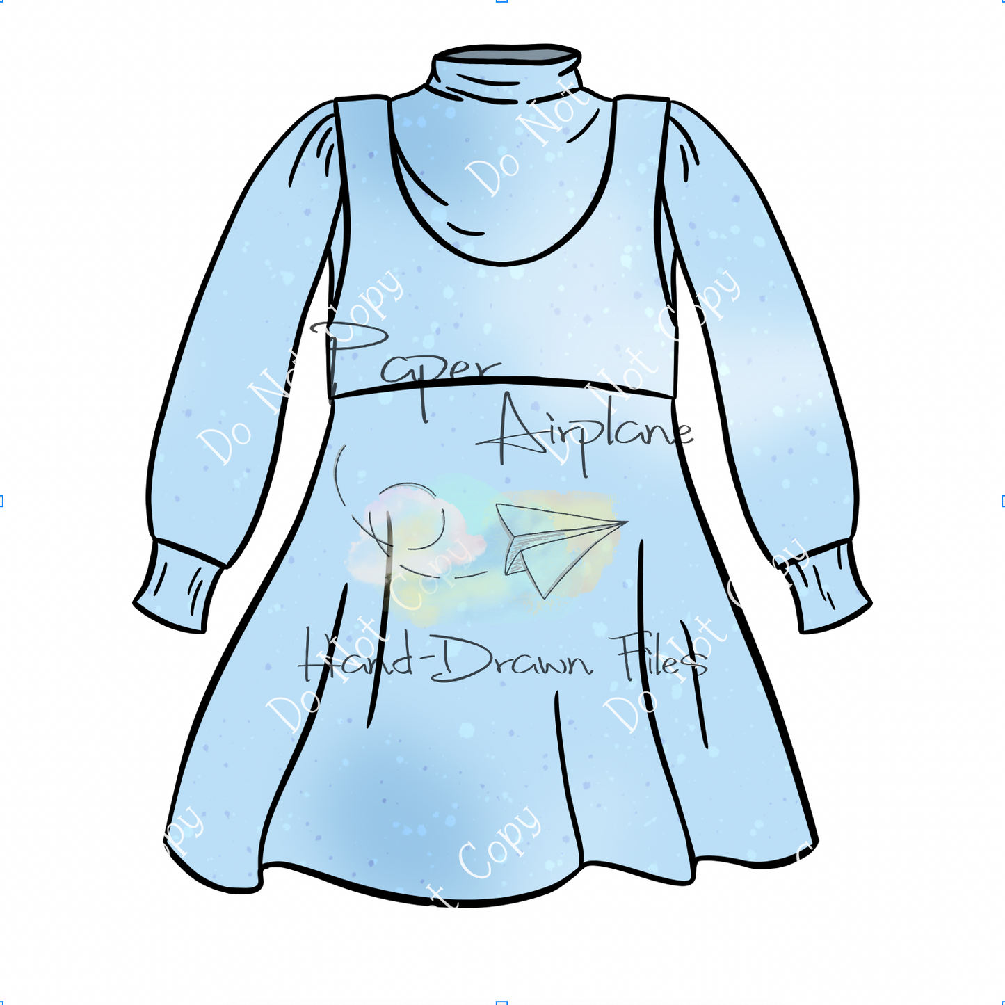 Outfit Mockup (Indy Pinafore & Long-sleeve Benicia by Little Lizard King)