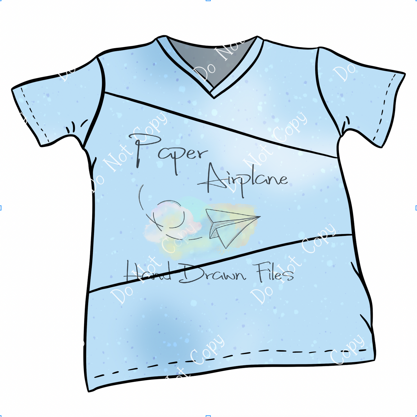 Shirt Mockup (Kids' Adventure V-neck Tee Color-block by Petite Stitchery)