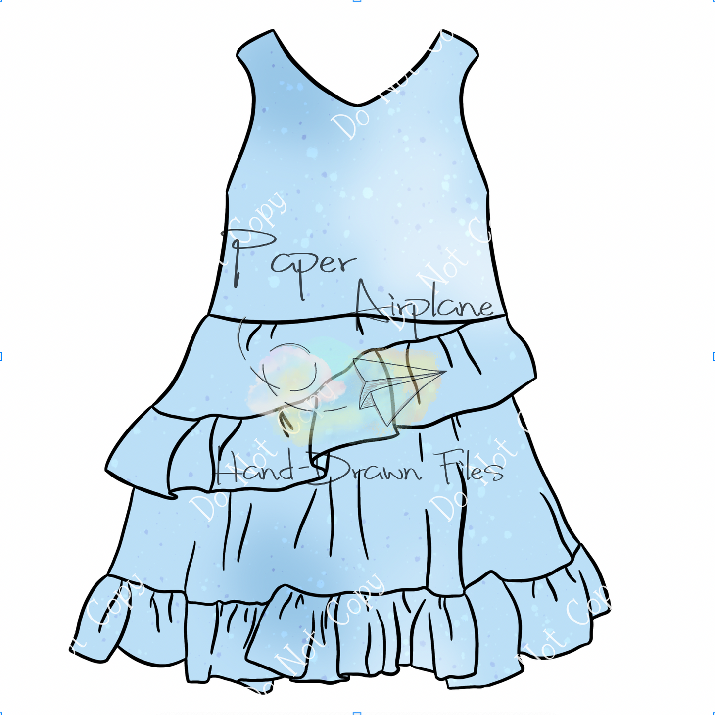 Dress Mockup (Tigerlily Dress by Boo & Lu Sewing Patterns)