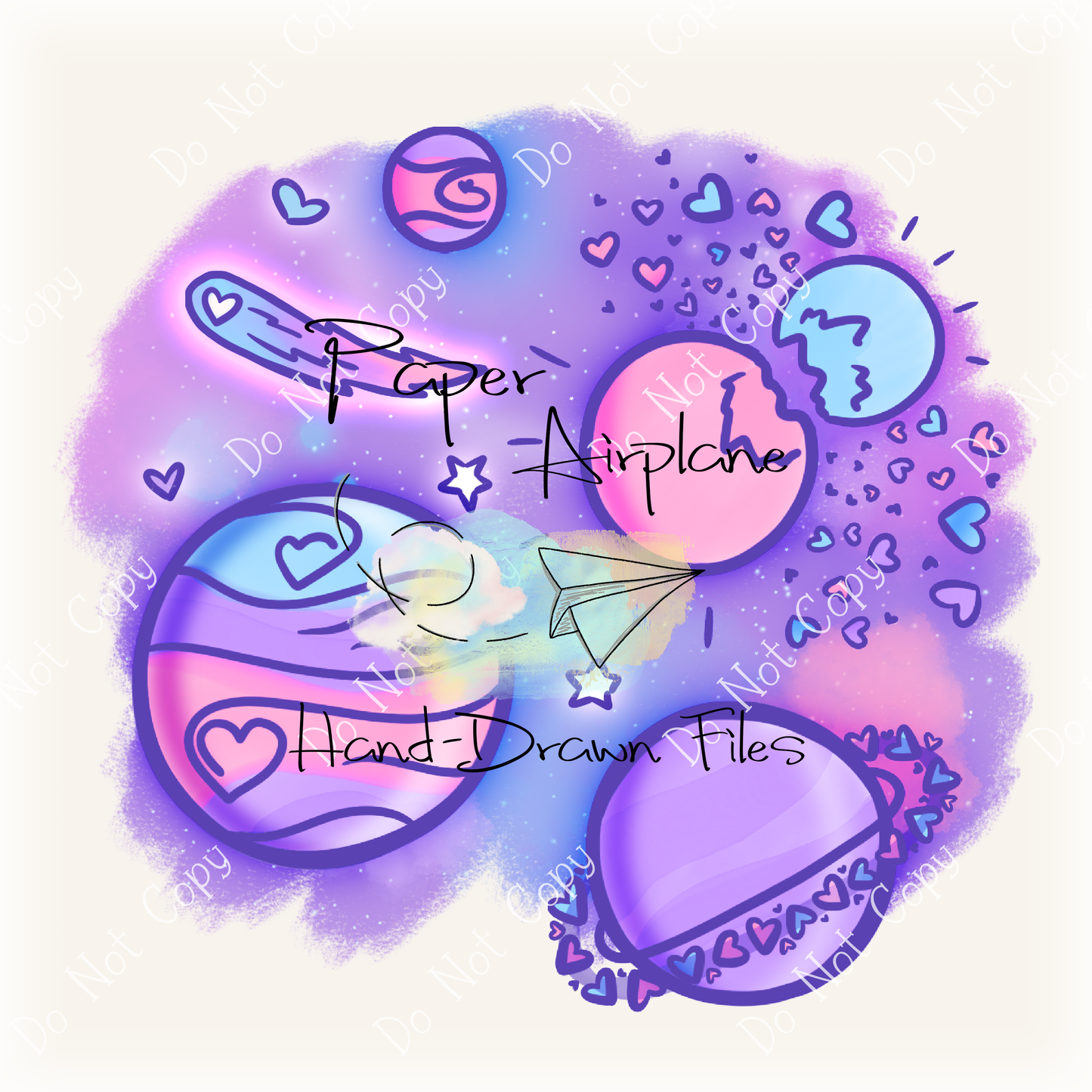 Space Hearts (Purple)