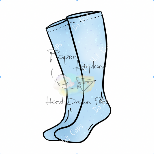 Socks Mockup (Just Sew It Socks Knee High Style by The Wolf and the Tree)