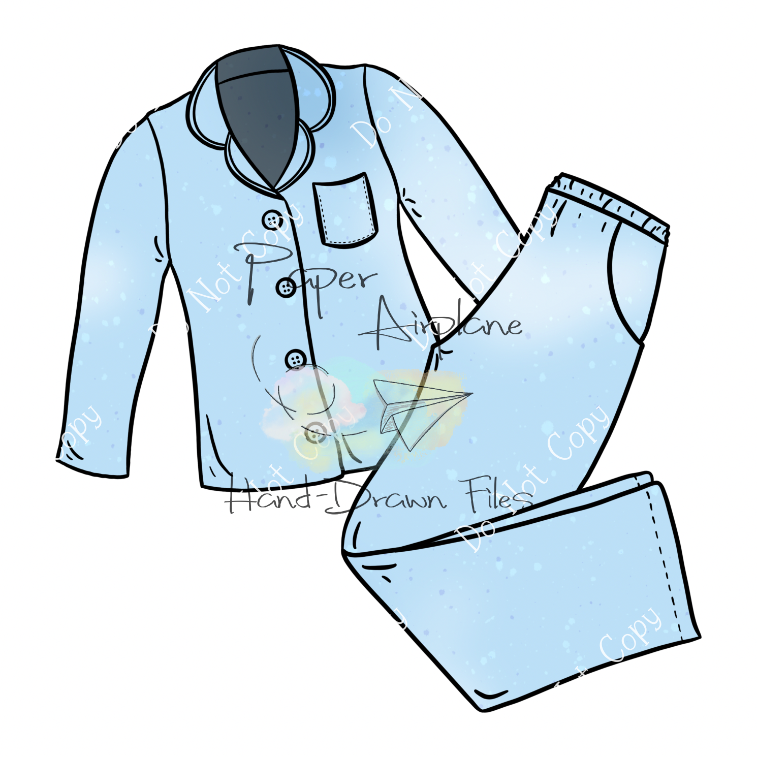 Pajamas Mockup (Family PJs by YouMakePatterns) – Paper Airplane Hand ...