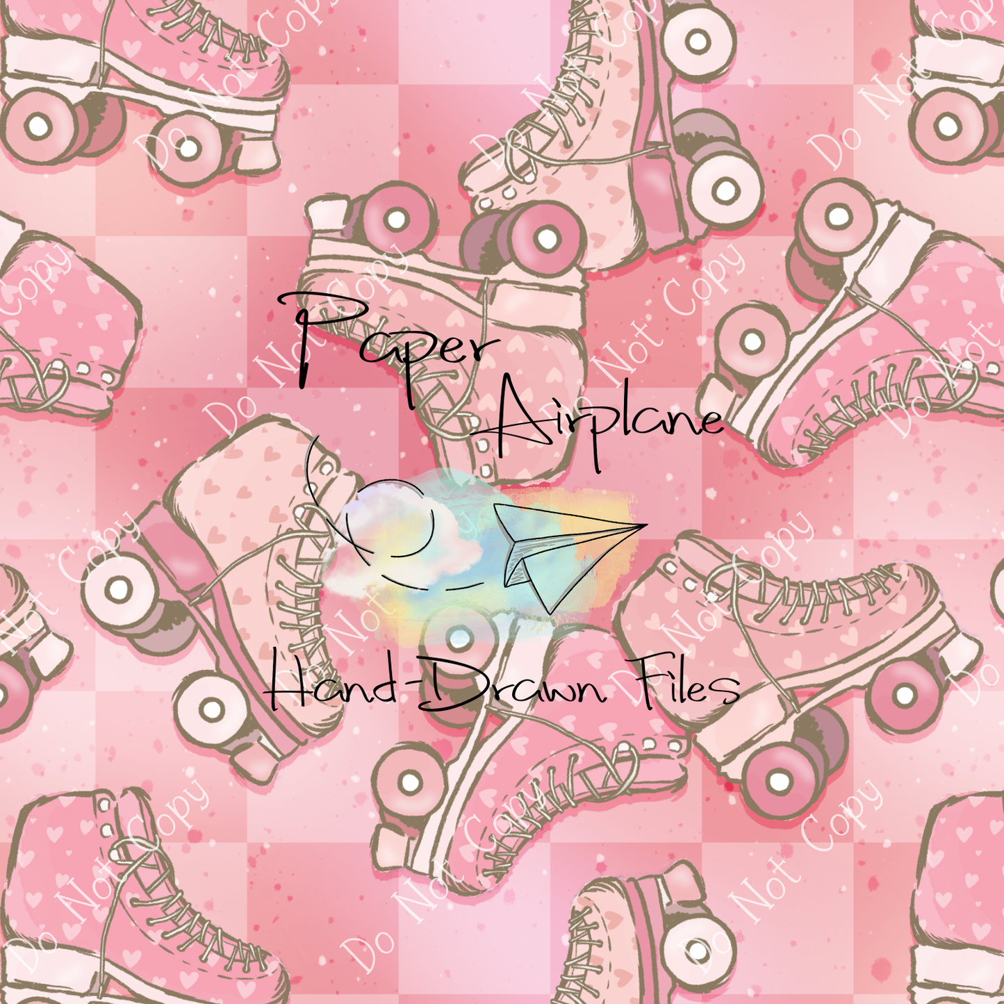 Roller Skates (Pink Hearts)