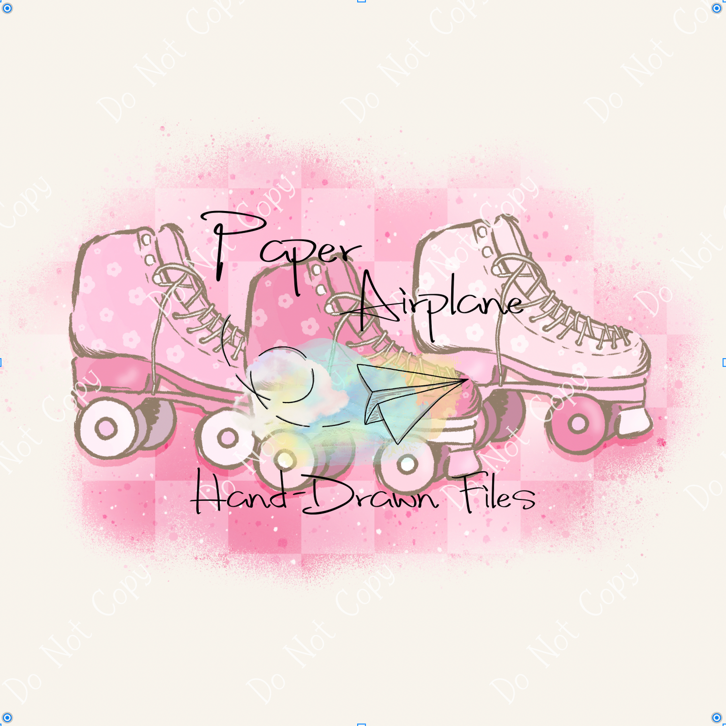 Roller Skates (Pink Flowers)
