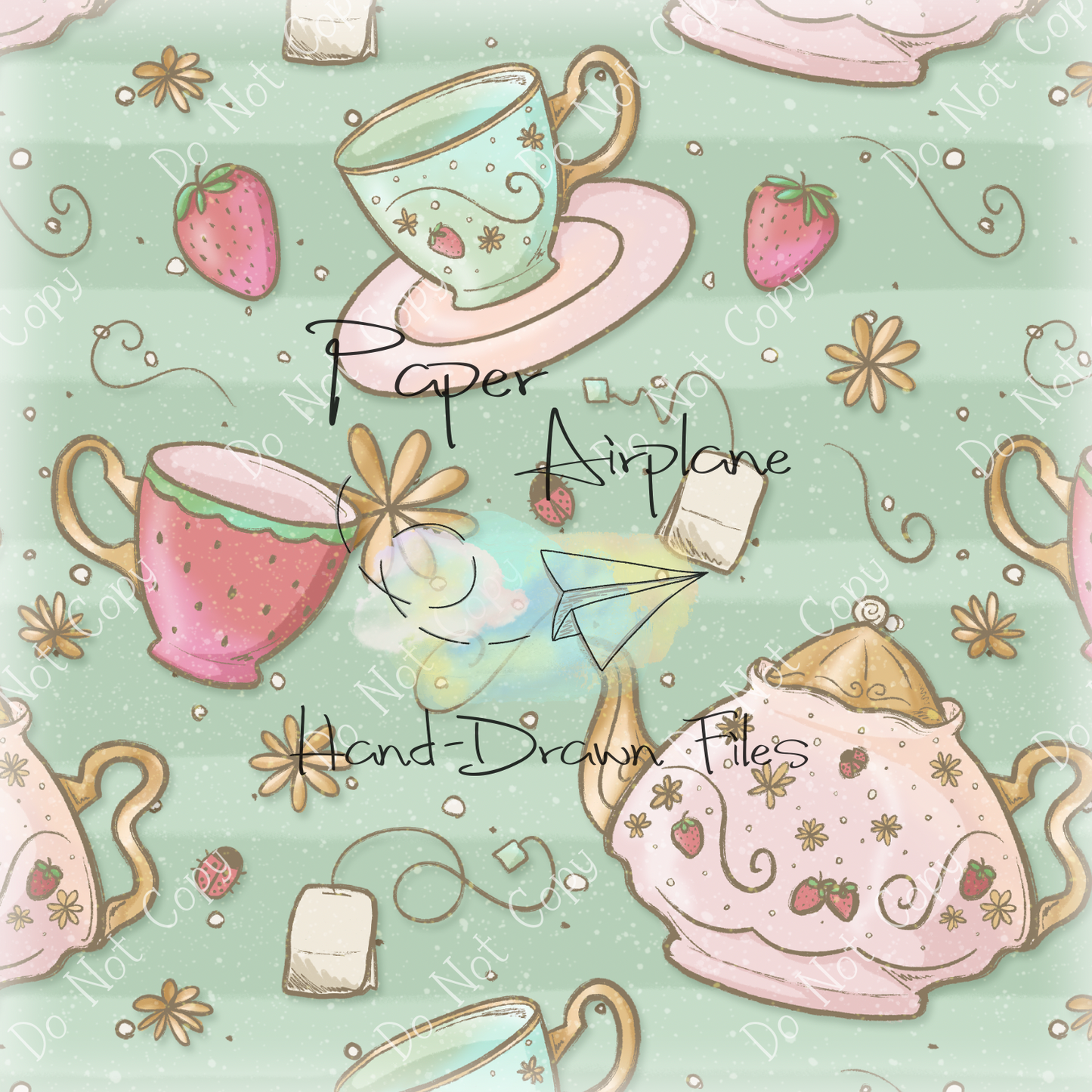 Strawberry Tea Party (Sage)