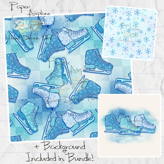 Ice Skates (Winter Blue)