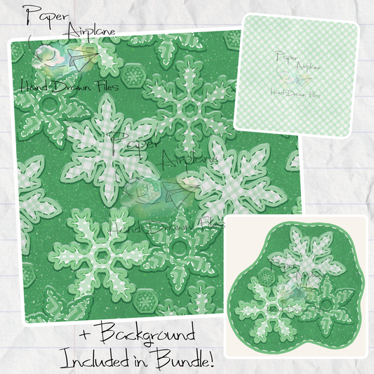 Snowflake Patches (Green)