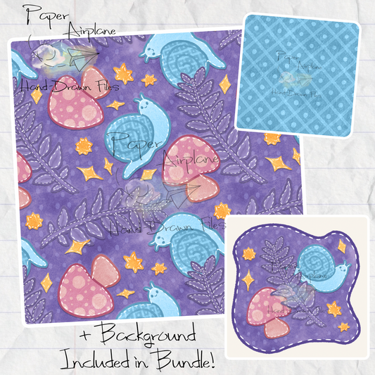 Mushroom Forest Patches (Violet Night)