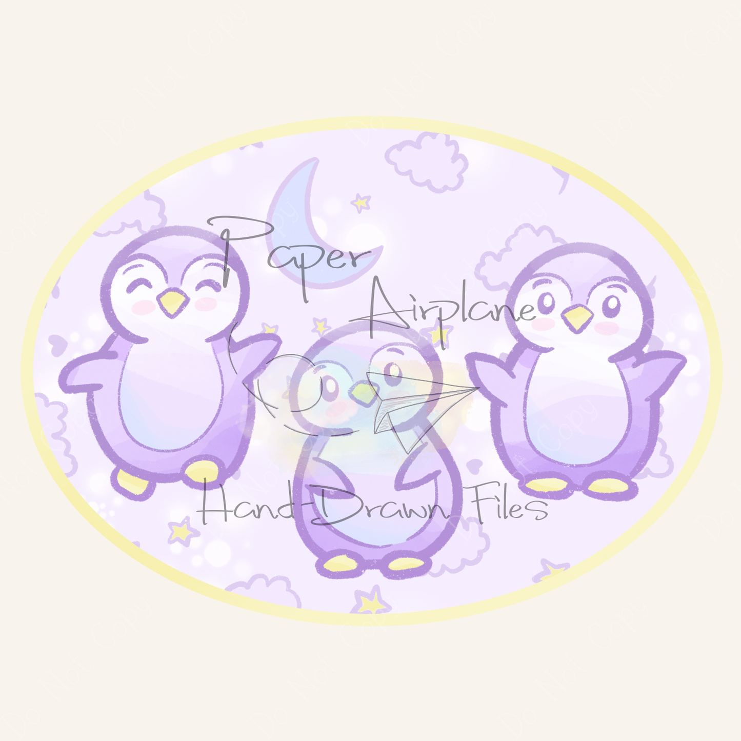 Peaceful Penguins (Purple)