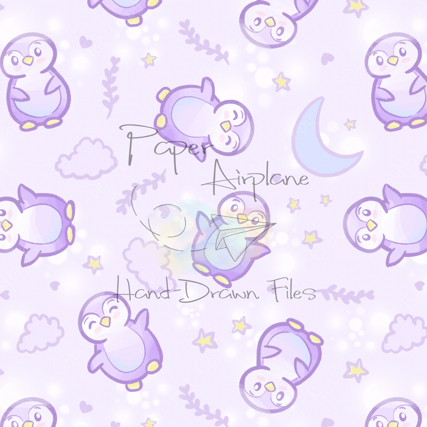 Peaceful Penguins (Purple)