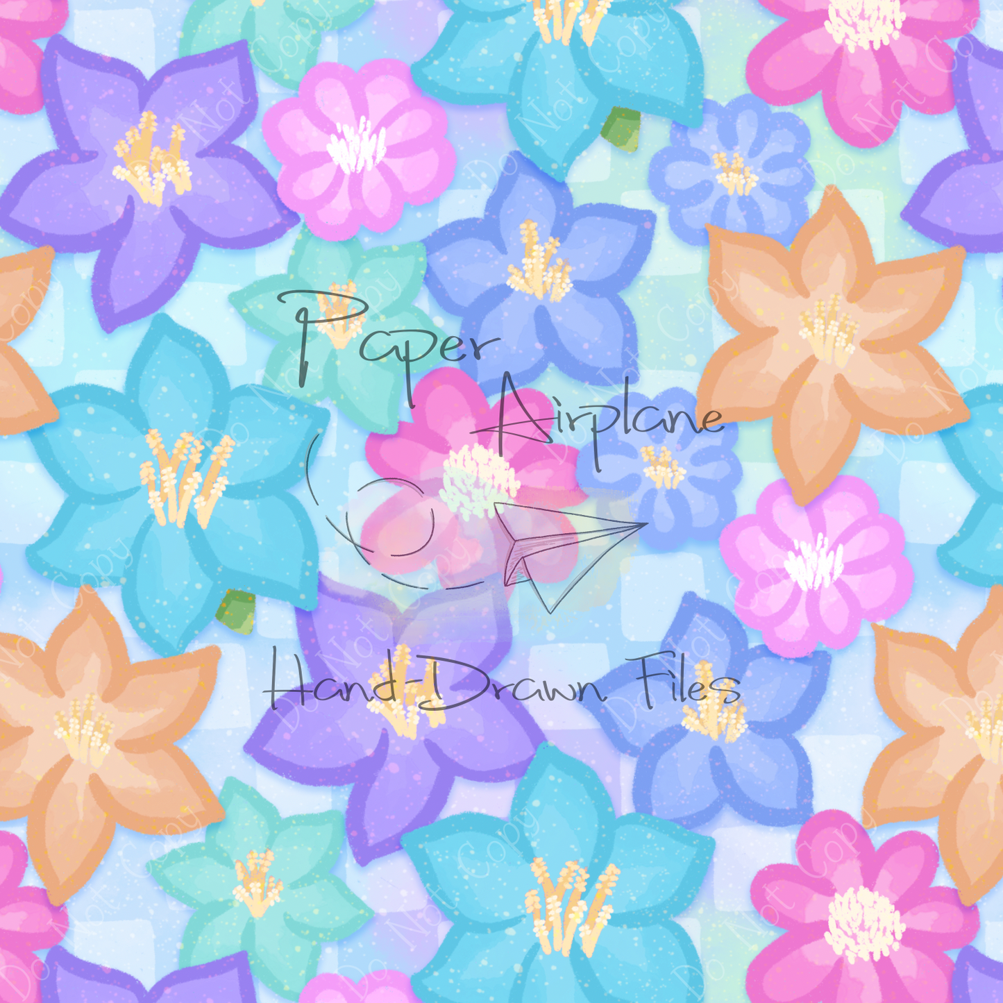 Tropical Floral (Cool Blue)