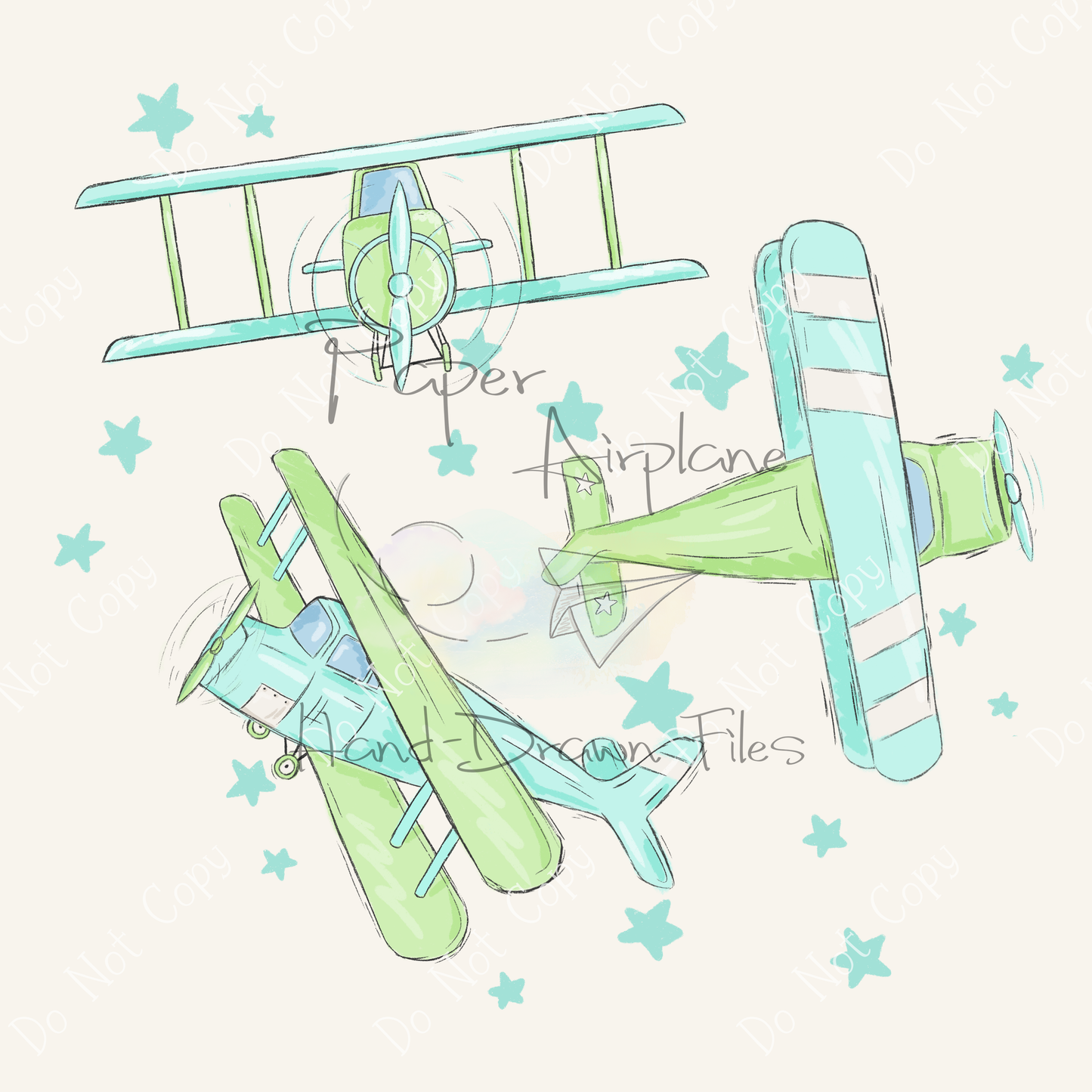 Airplanes (Blue and Green)