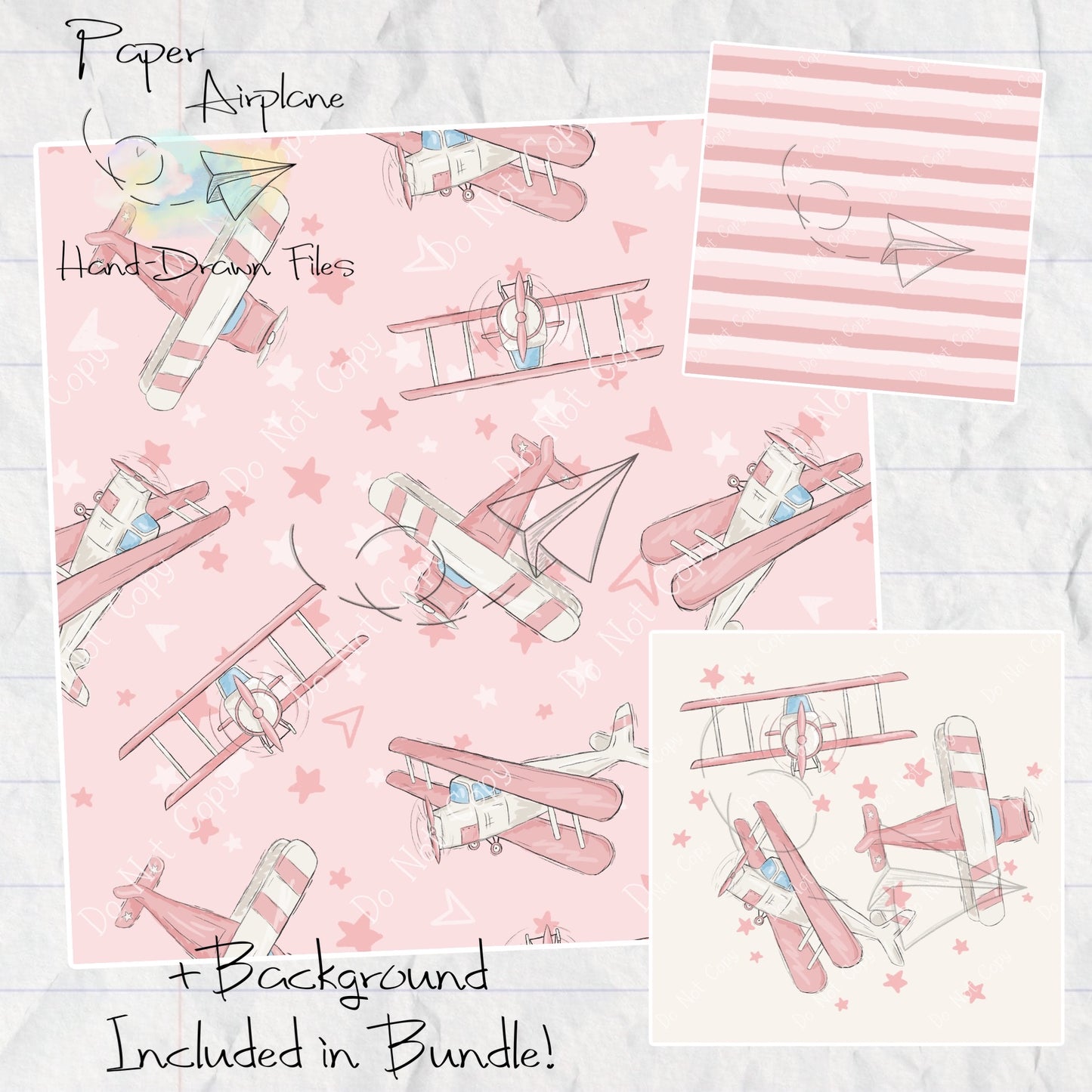Airplanes (Pink and White)