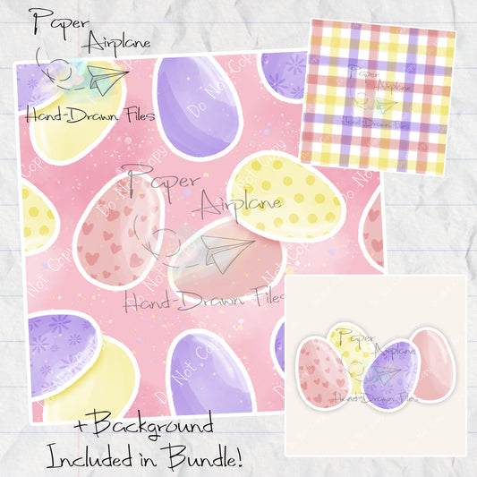 Easter Eggs (Pink, Purple, Yellow)