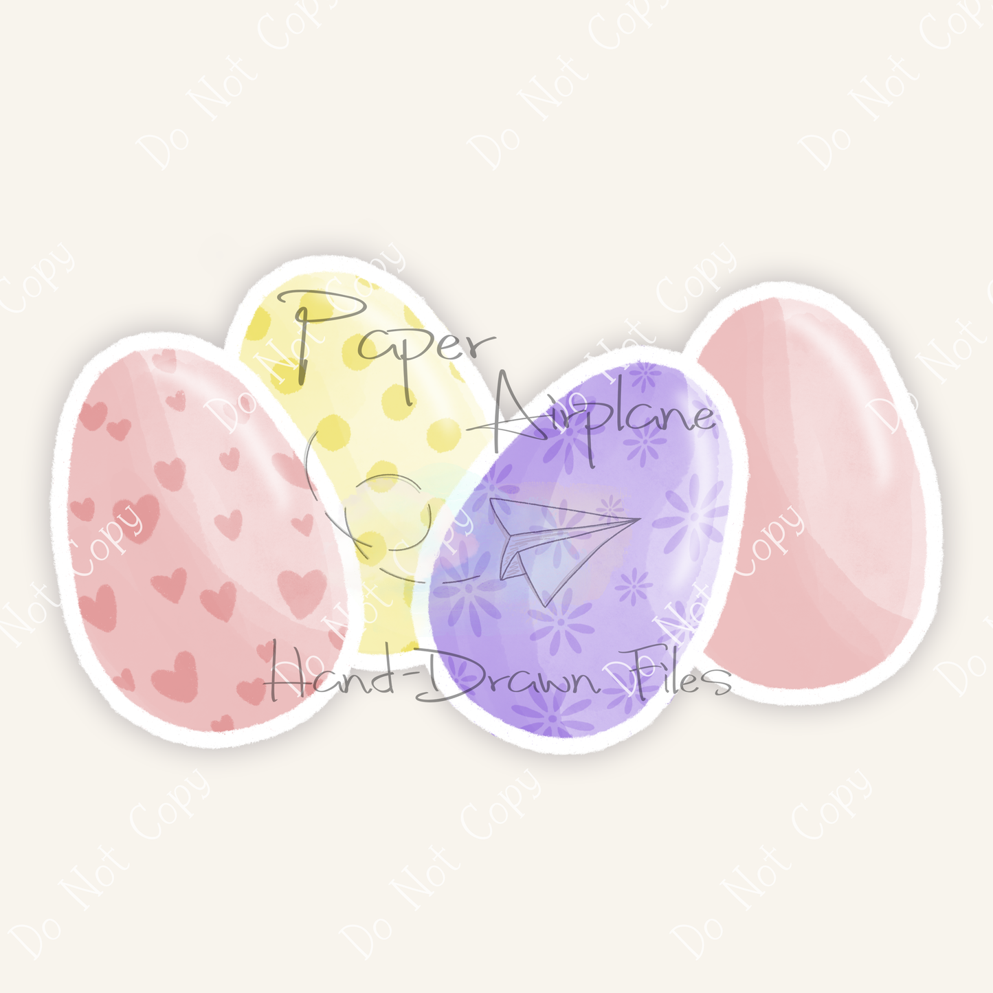 Easter Eggs (Pink, Purple, Yellow)