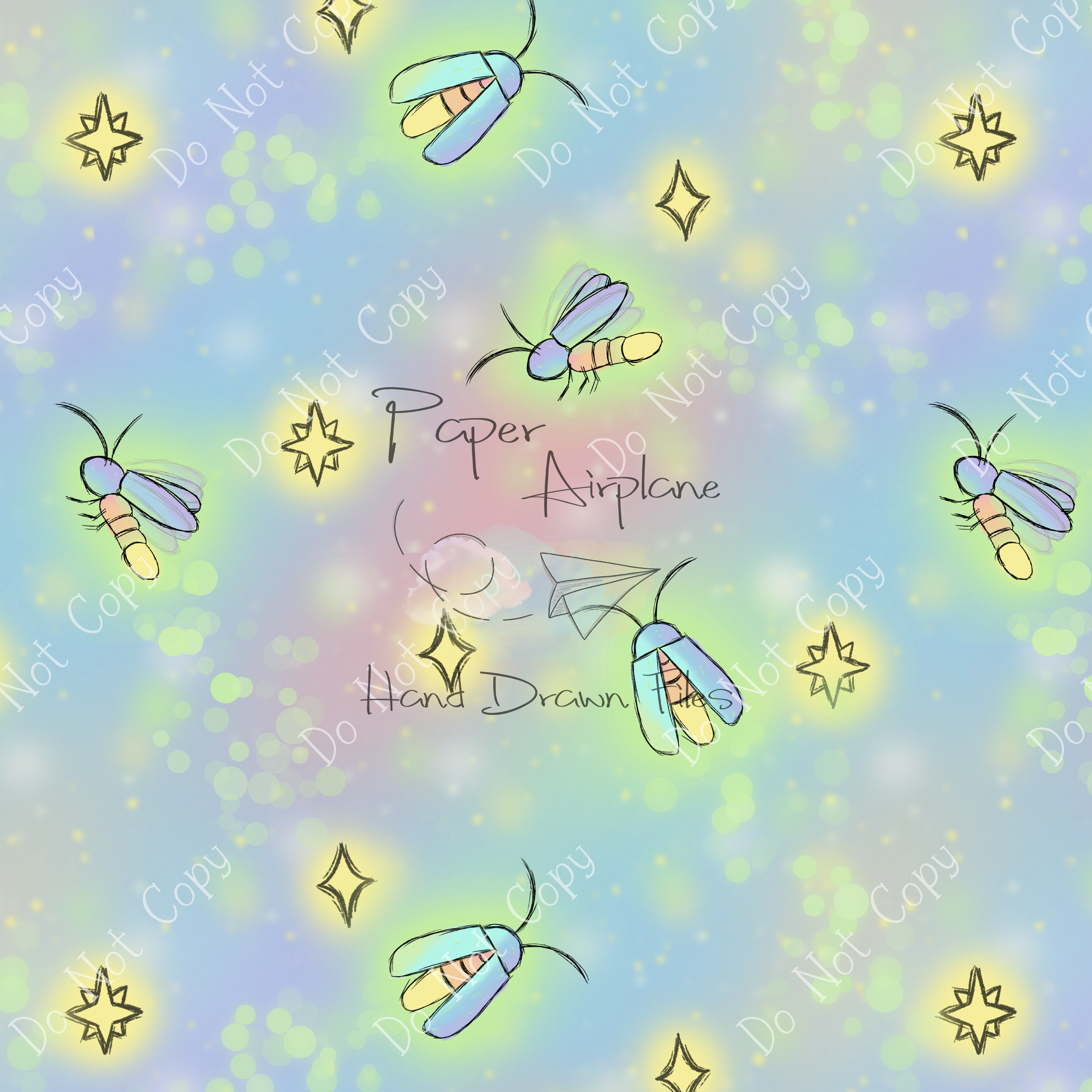 Fireflies – Paper Airplane Hand-Drawn Files