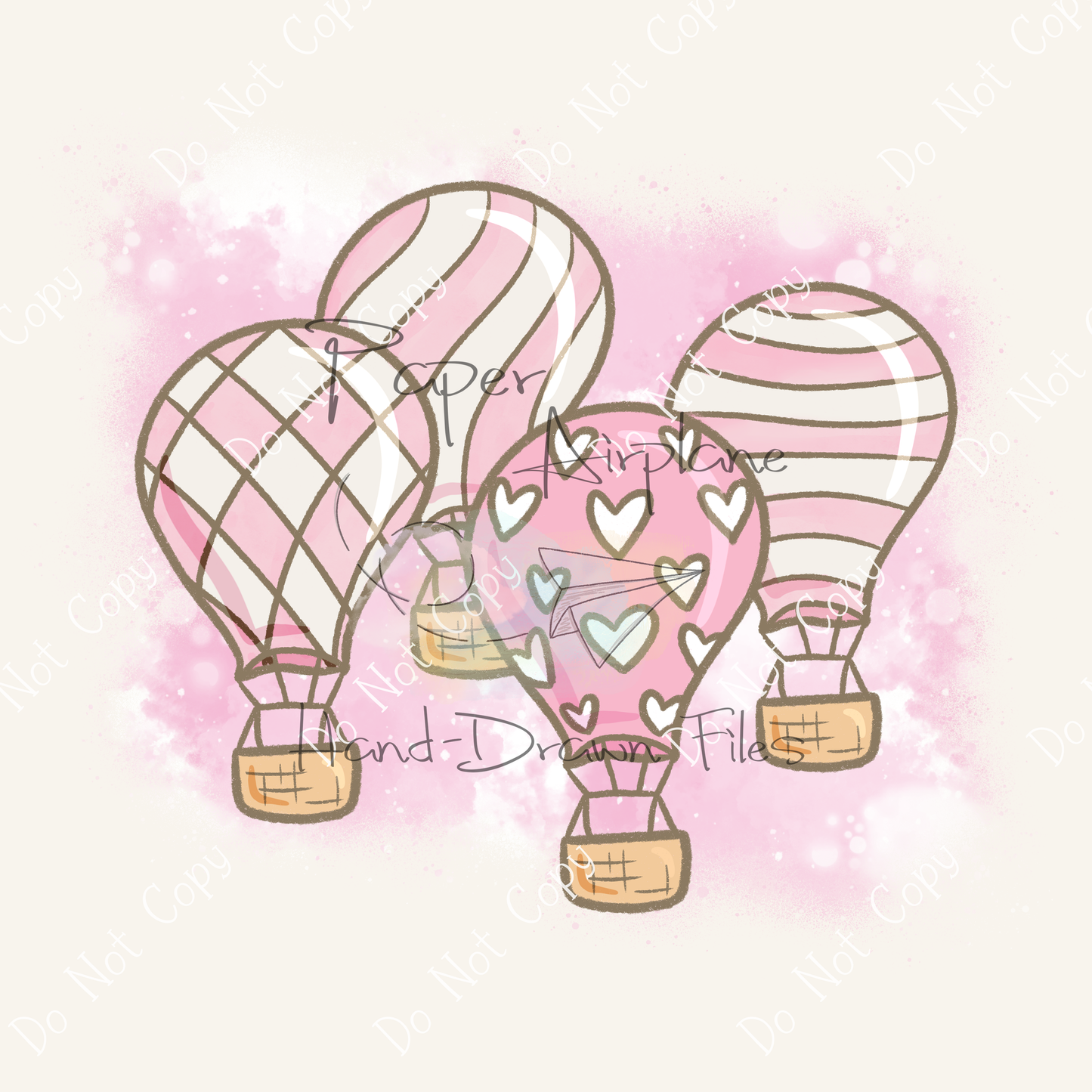 Hot Air Balloons (Pink)