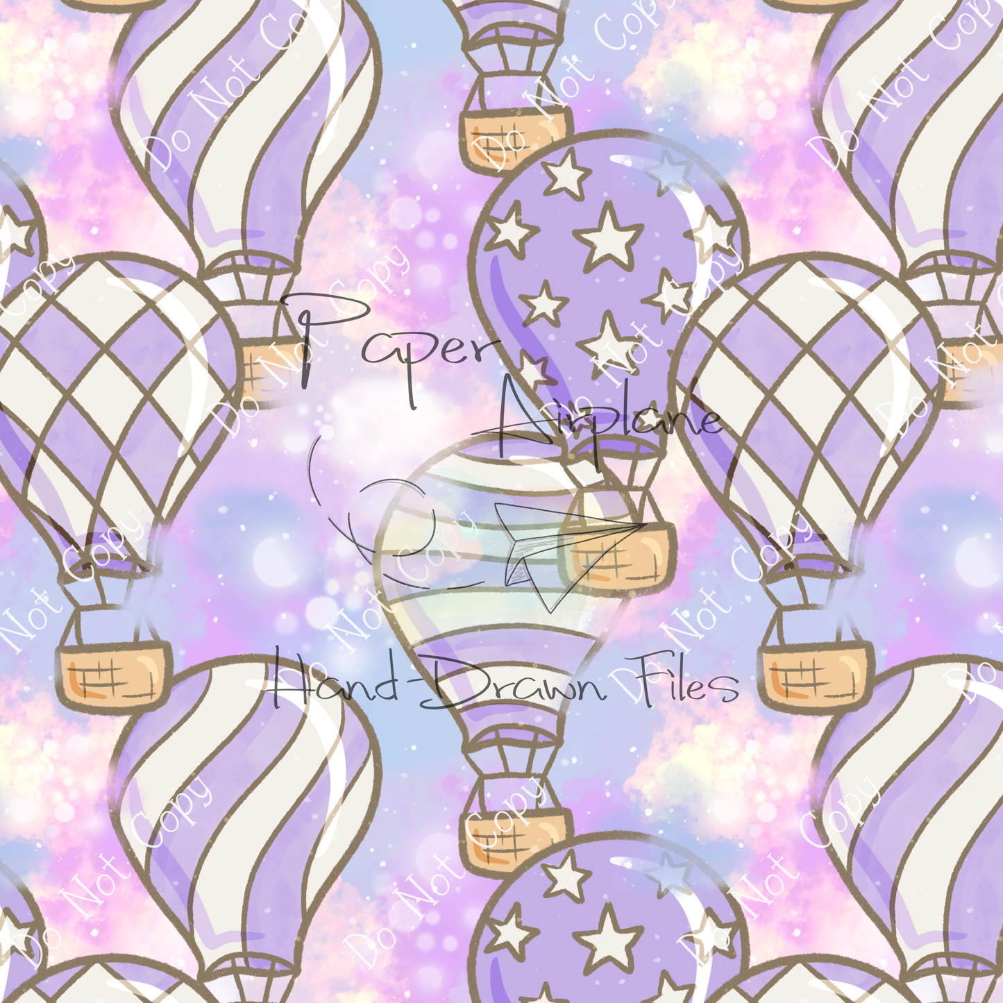 Hot Air Balloons (Purple)