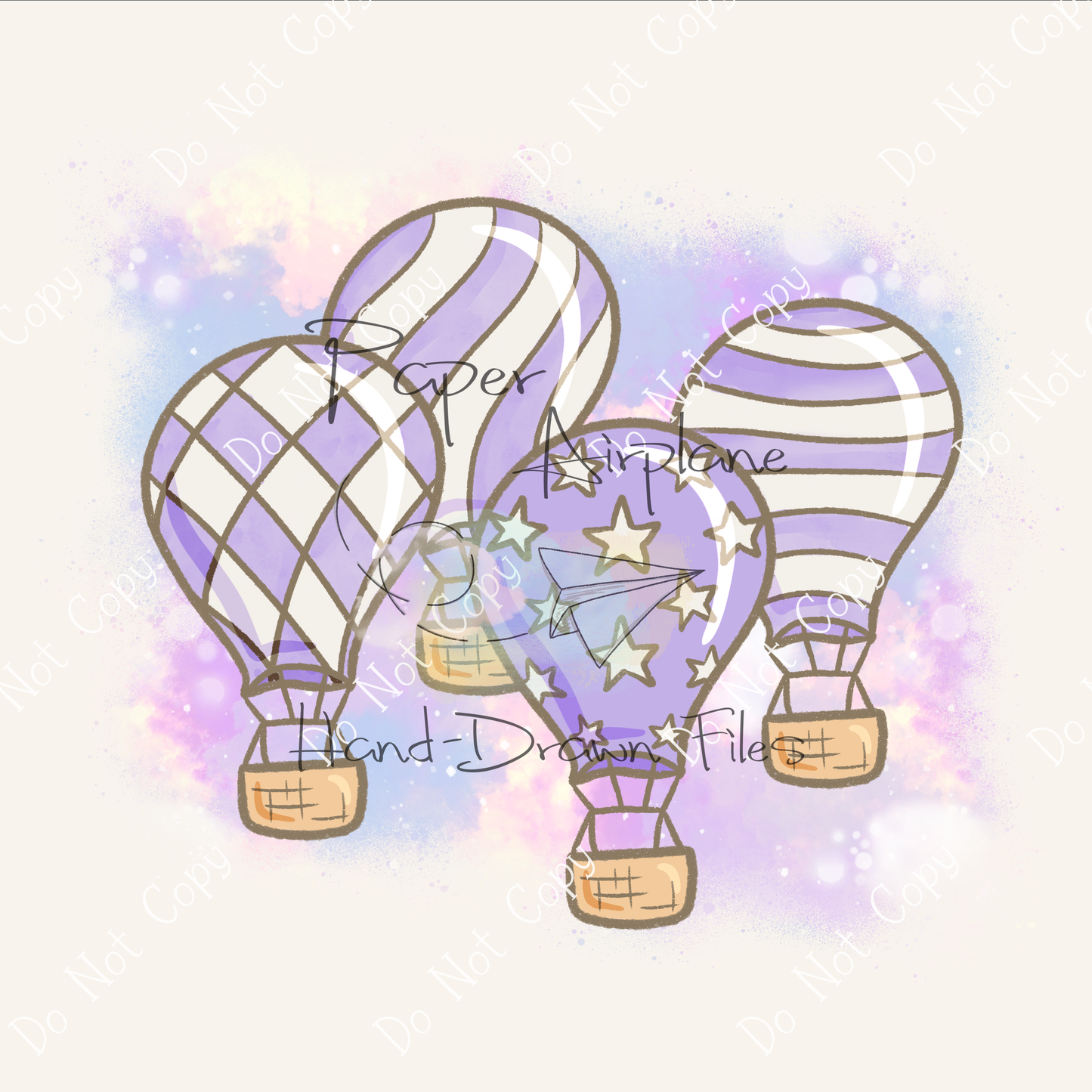 Hot Air Balloons (Purple)