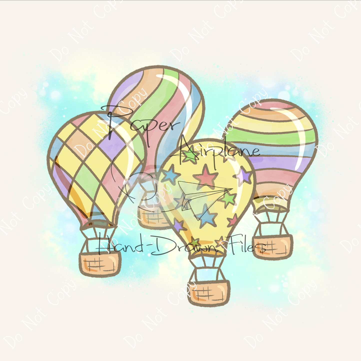 Hot Air Balloons (Rainbow)