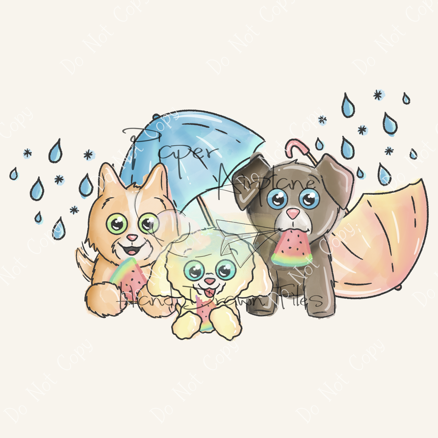 Rainy Watermelon Pups (Original)