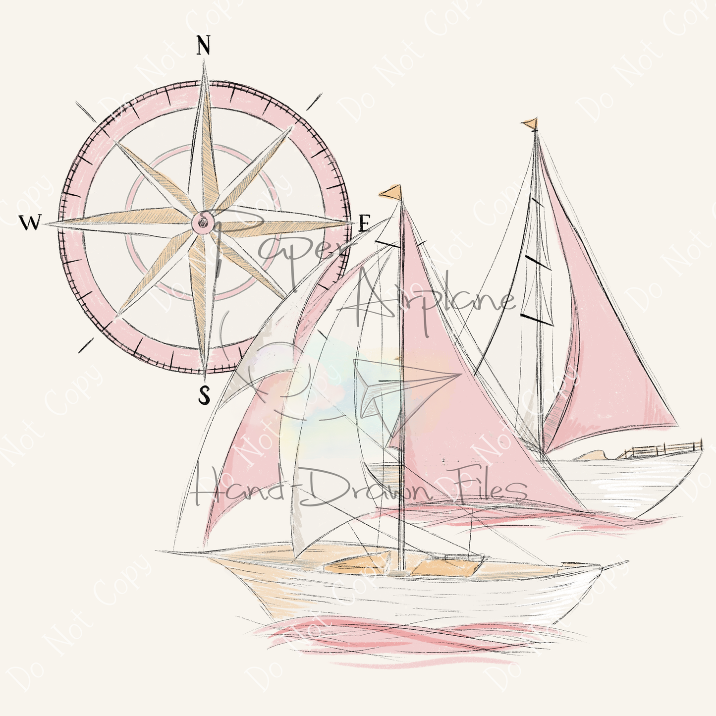 Sailboats (Pink)