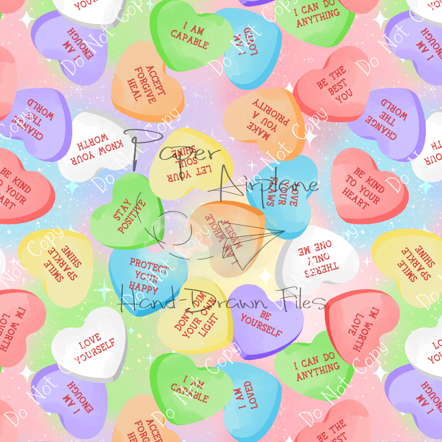 Self Love Hearts (Rainbow Colors)