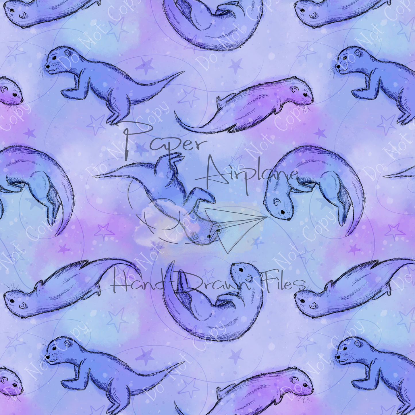 Sketchy Otters (Purple)