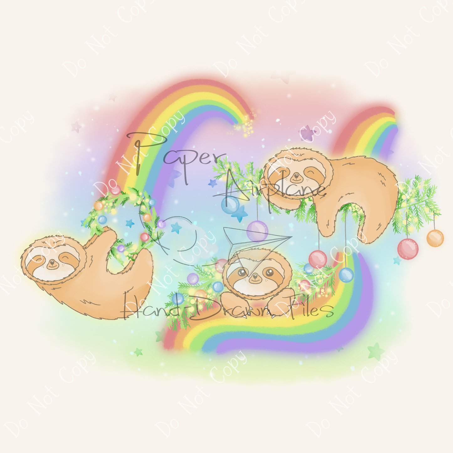 Sloth Rainbows (Christmas)