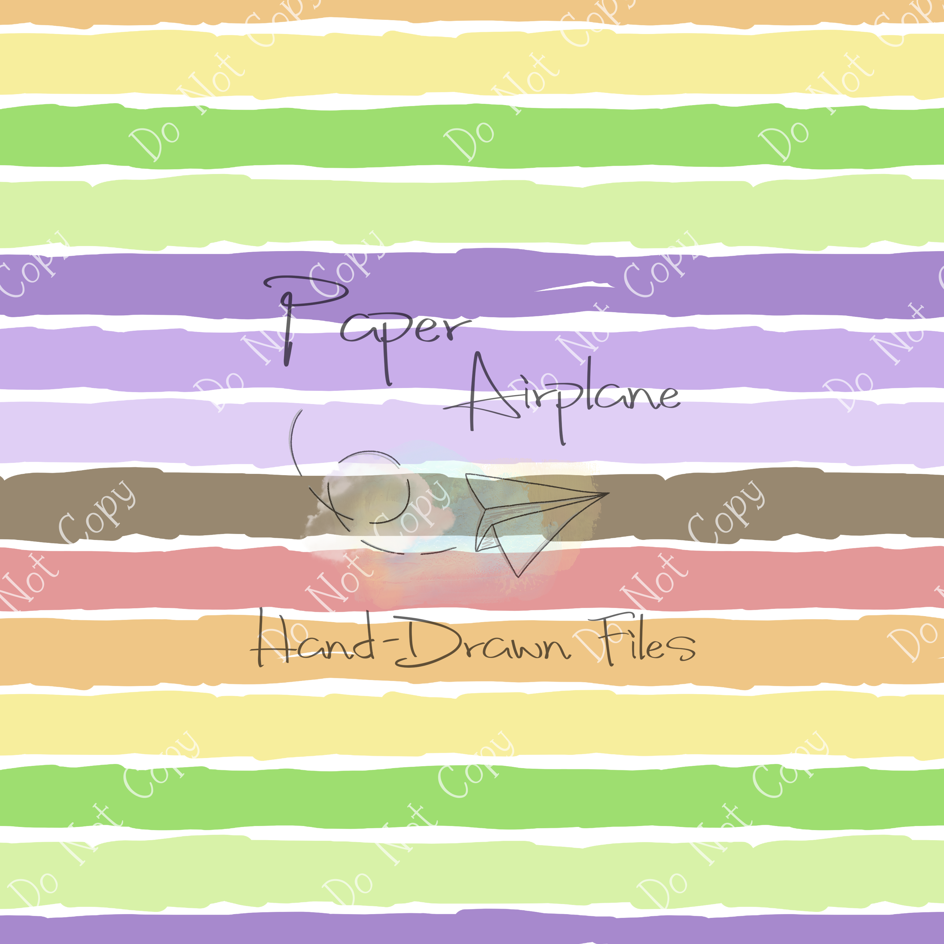 Spring Pals (Snowy Purple) – Paper Airplane Hand-Drawn Files
